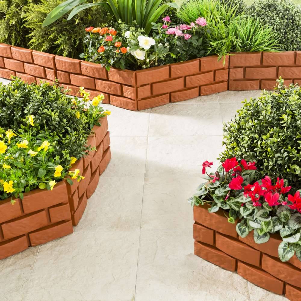 Terre Jardin - Bordures de jardin imitation brique - lot de 24 - Imagen 3