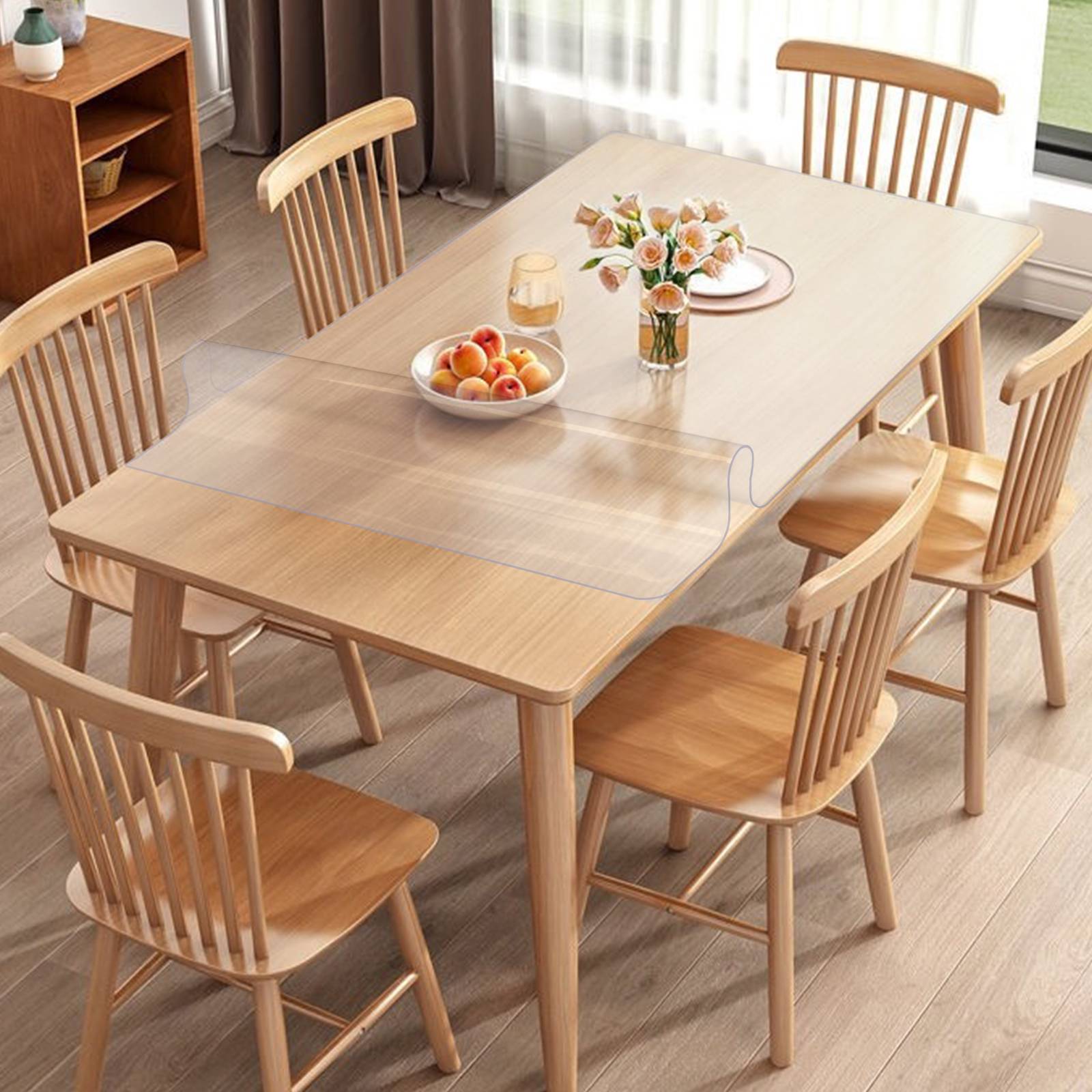 VEVOR Nappe Rectangle Transparente Protection de Table en PVC 92,5x45,7x1,5 mm - Image 8