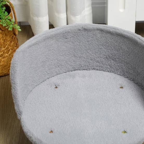 Lit pour chien chat, coussin doux lavable, bord protecteur,40,5x40,5x33cm - Image 10