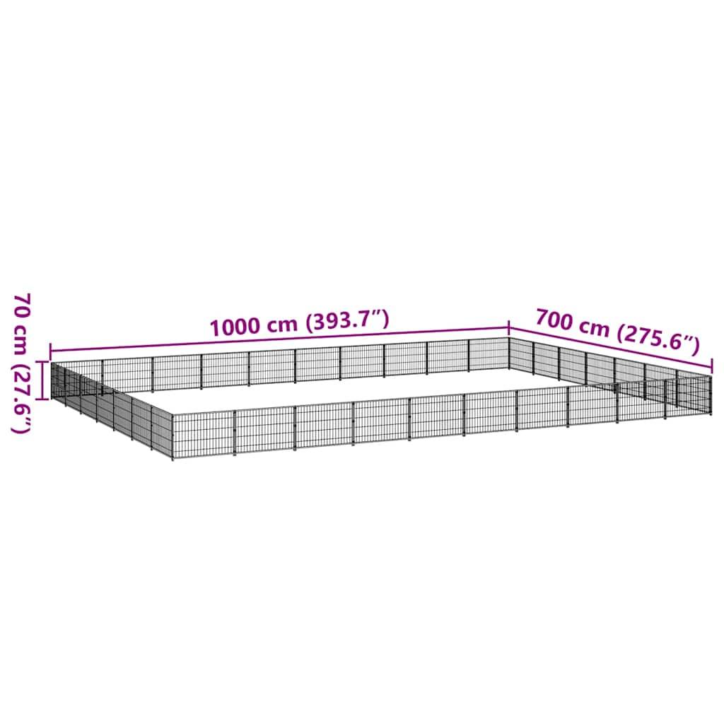 Vidaxl - Chenil Argenté 70 m² Acier vidaXL 3082186 - Imagen 3