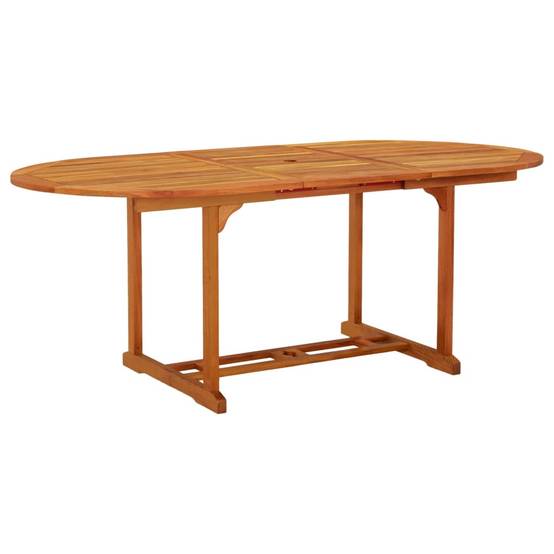 ComfortXL - Table de Jardin Extensible 150 à 200cm en Bois d'Eucalyptus Massif avec Trou de Parasol – ComfortXL Outdoor Living - Image 1