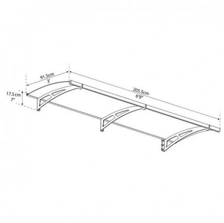 Canopia by Palram - Canopia Marquise de porte Aquila Gris 205.5 X 91.5 - Imagen 6