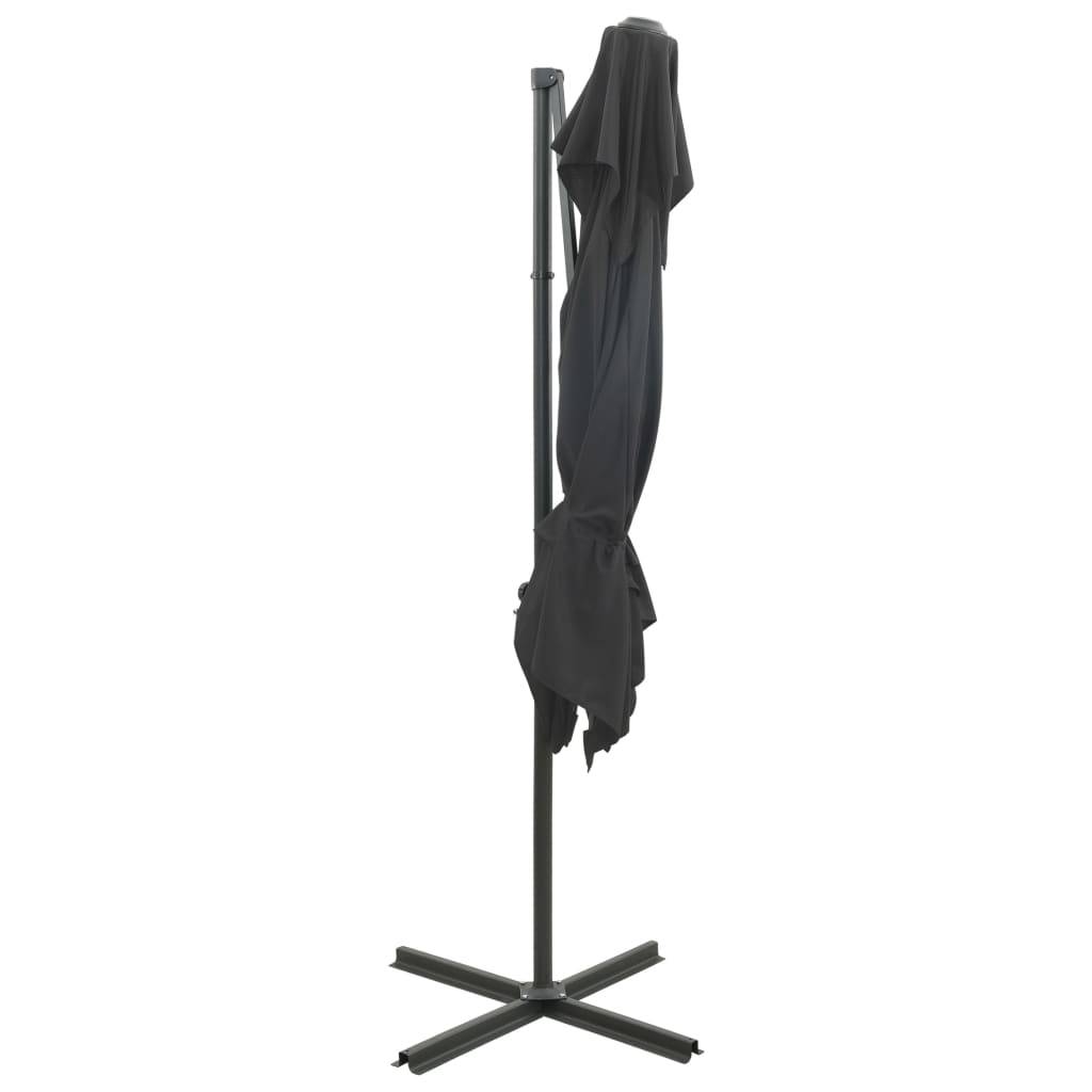 Helloshop26 - Parasol déporté à double toit 250 x 250 cm anthracite - Imagen 4