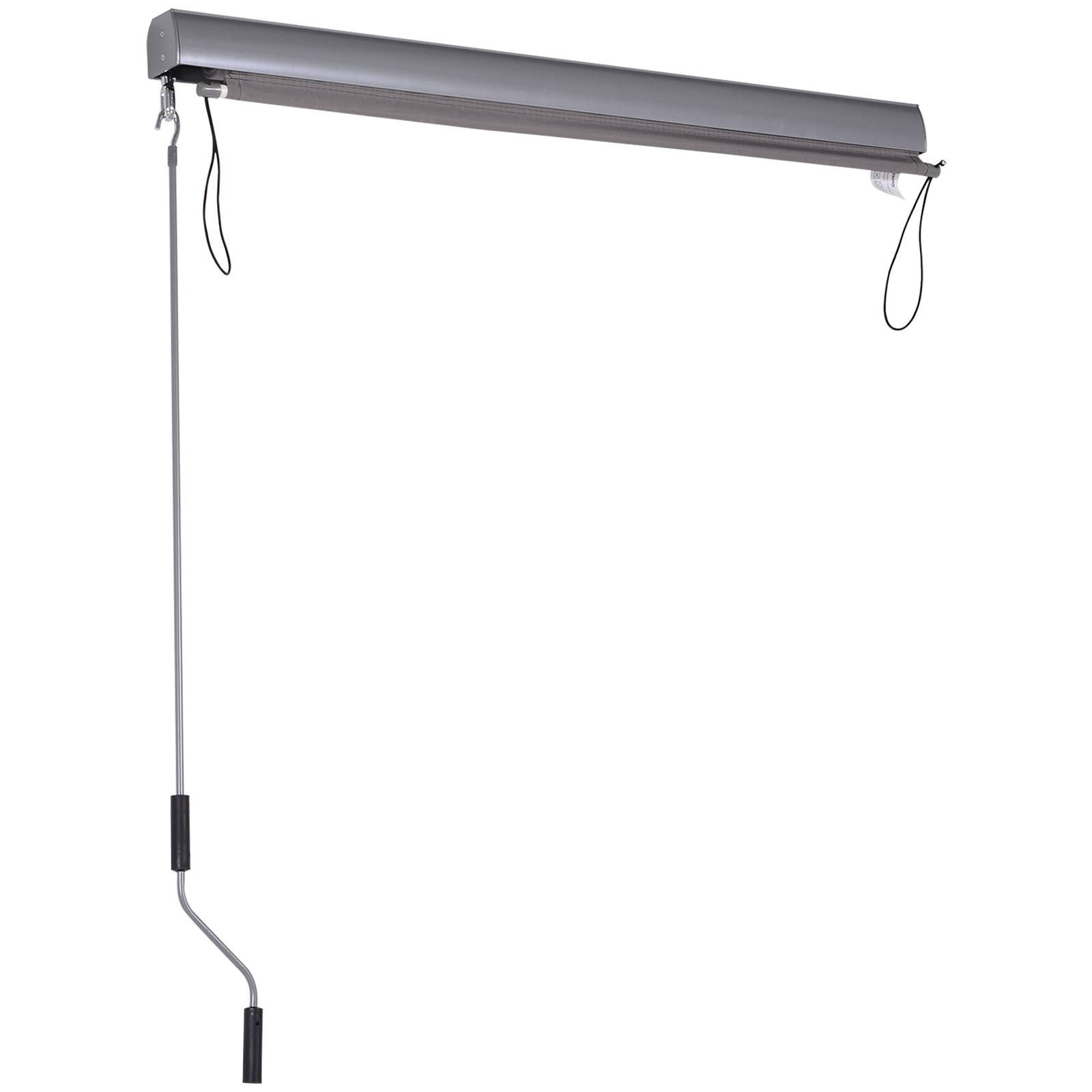 ComfortXL - Store vertical extérieur aluminium polyester gris 200 x 120 cm balcon terrasse protection solaire anti-UV - Image 7