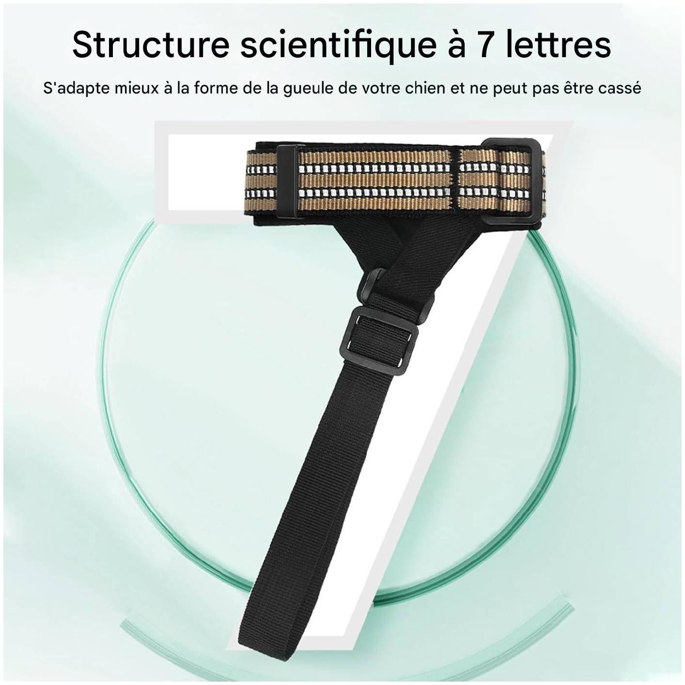 Lytech - Muselière confortable pour chien kaki taille M ajustable - Lytech - Image 4