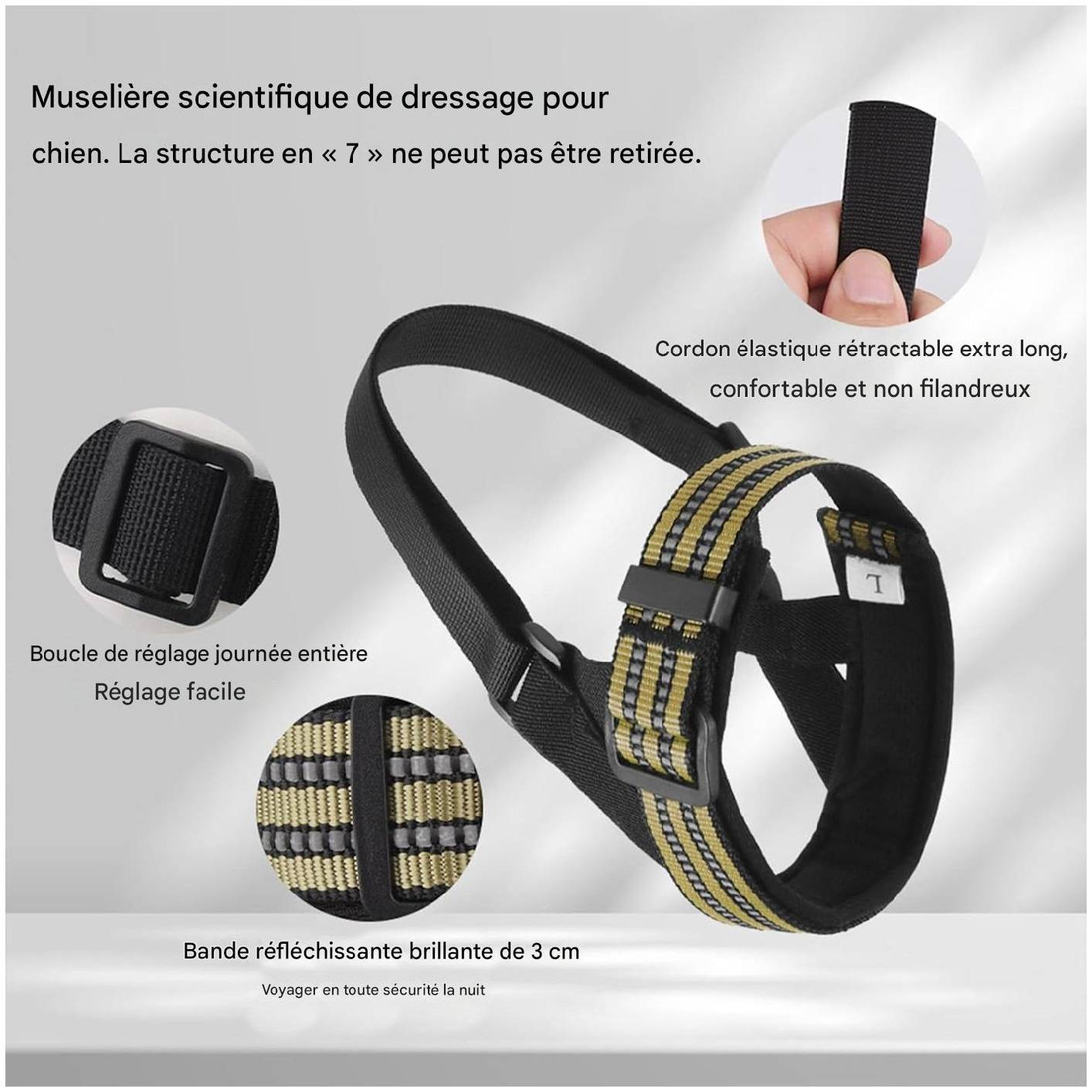 Lytech - Muselière confortable pour chien kaki taille M ajustable - Lytech - Image 2