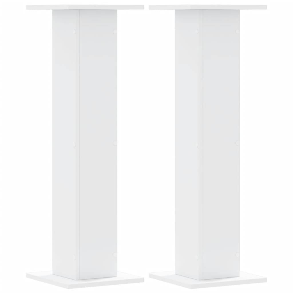 Vidaxl - Supports pour plantes 2 pcs blanc 30x30x95 cm bois d'ingénierie vidaXL 3307873 - Image 2
