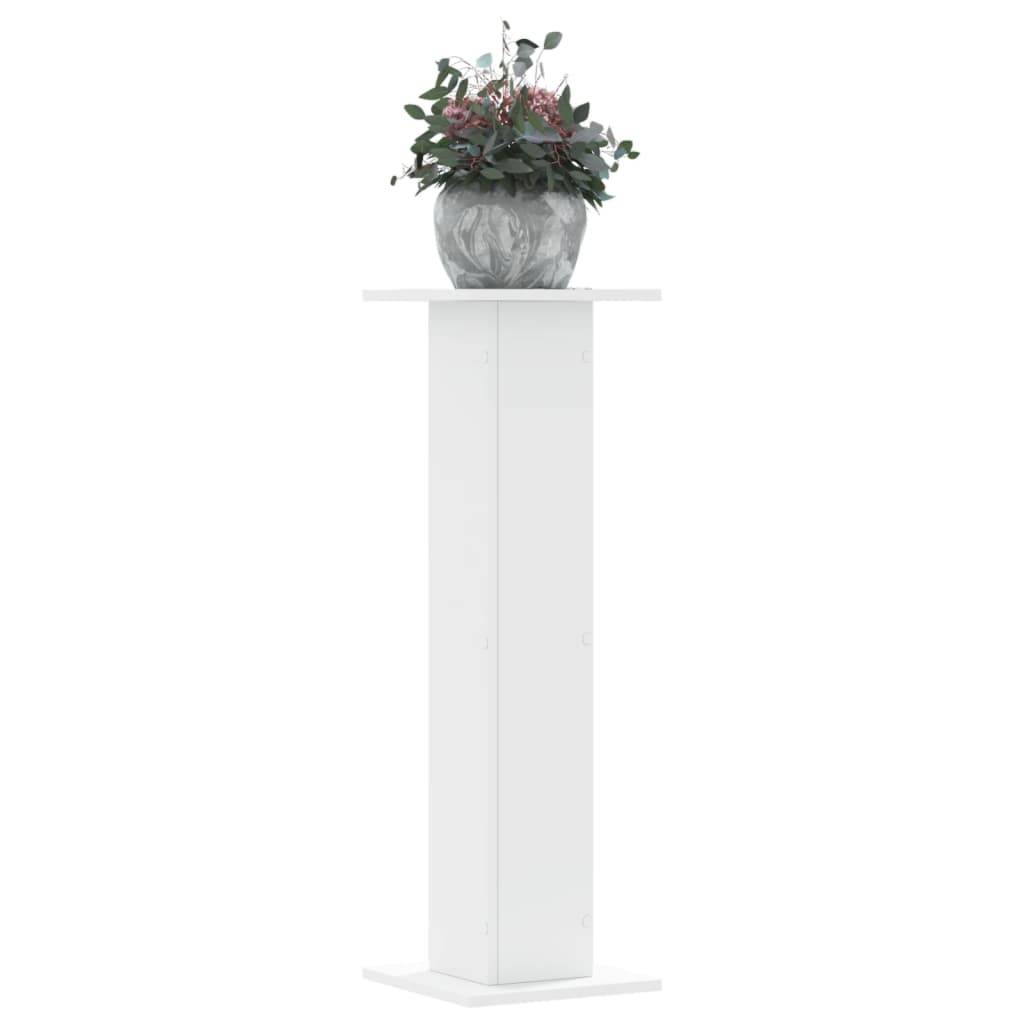 Vidaxl - Supports pour plantes 2 pcs blanc 30x30x95 cm bois d'ingénierie vidaXL 3307873 - Image 1