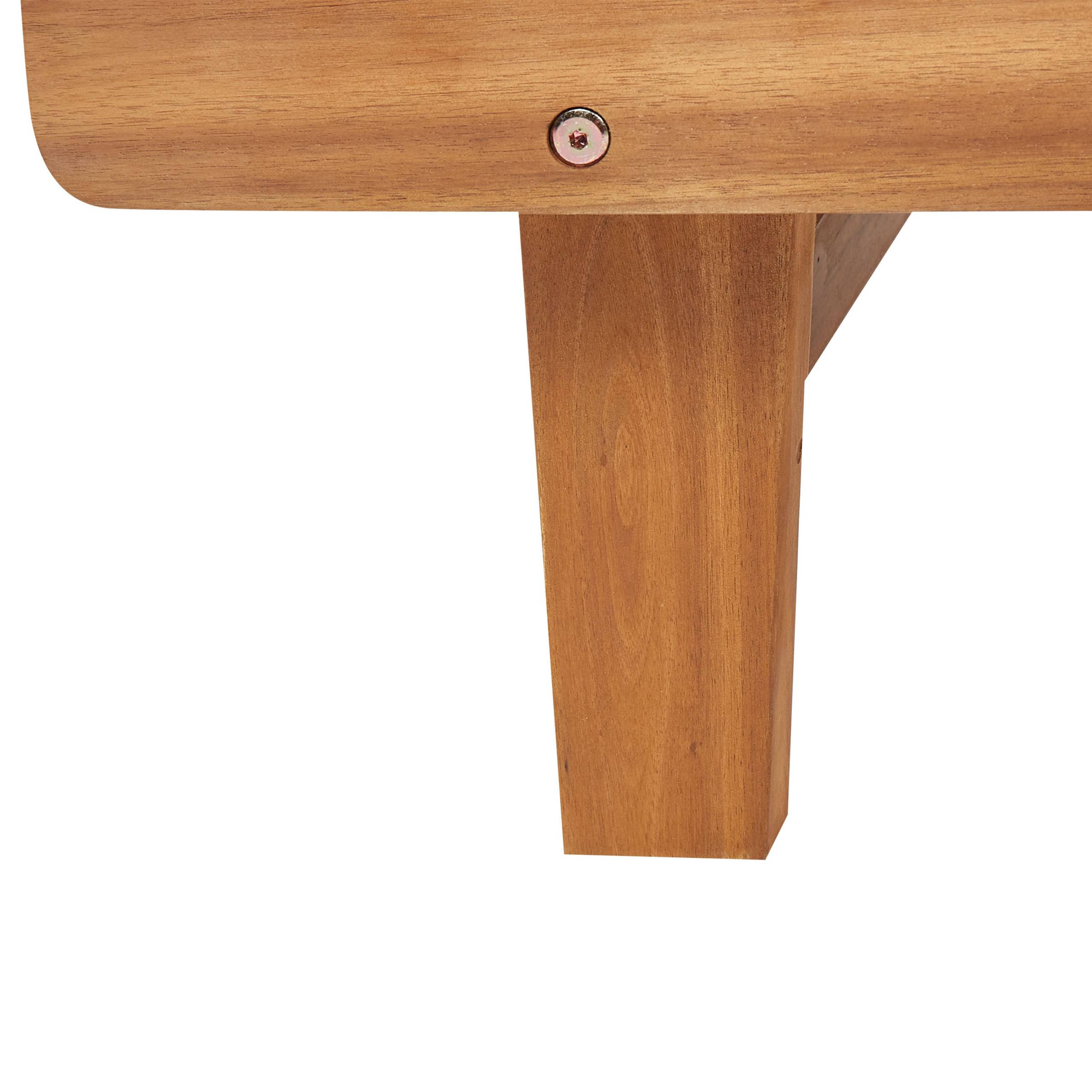 Chaise Longue en Bois Acacia Clair Transat Extérieur Pliable et Dossier Réglable Inclinable - Image 8