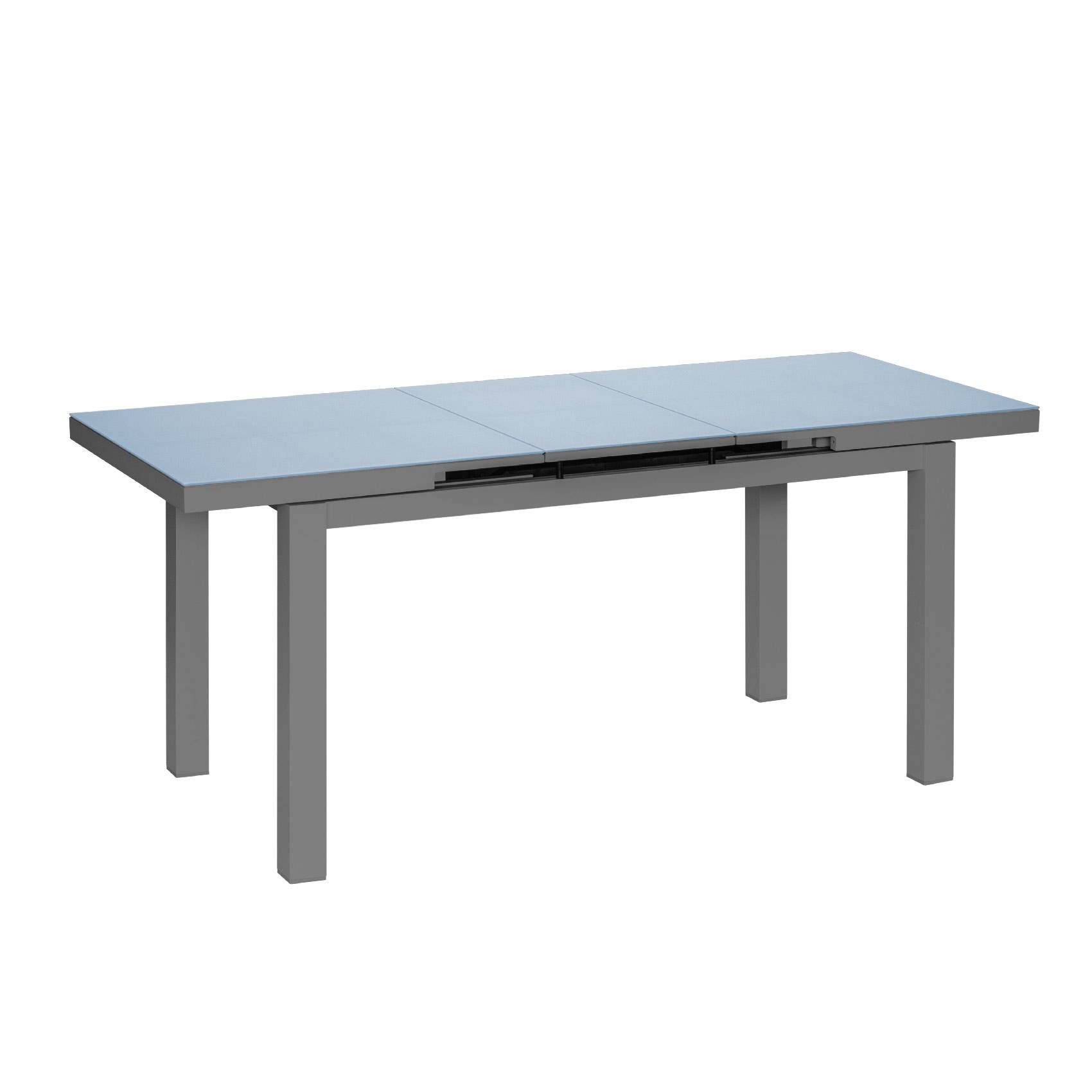Table rectangulaire et extensible pour 6/8 personnes - JARDILINE - Aluminium - Gris anthracite - Imagen 1
