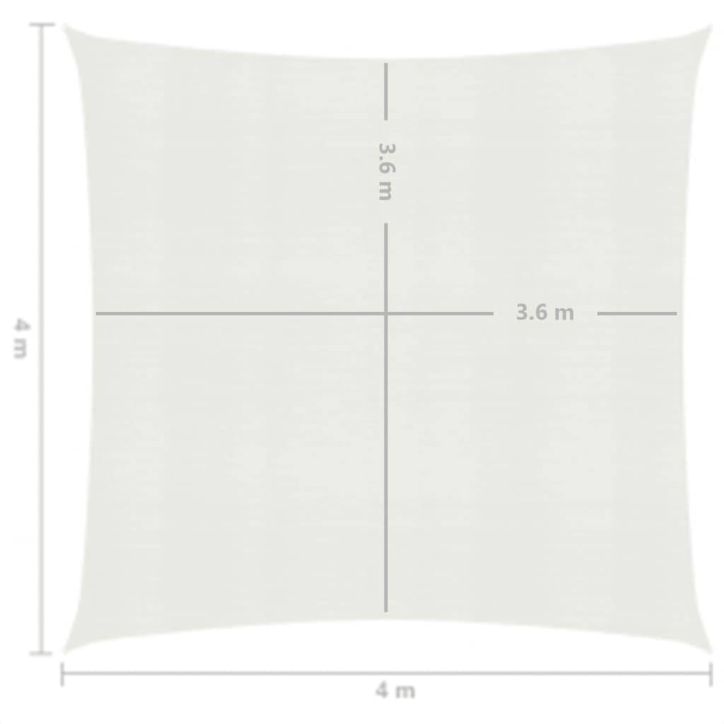 Helloshop26 - Voile toile d'ombrage parasol 160 g/m² blanc 4 x 4 m pehd - Imagen 6