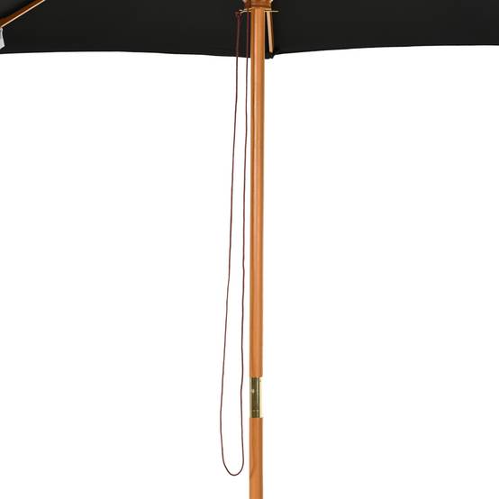 Parasol droit bois bambou jardin terrasse protection solaire anti-UV 300x250cm noir - ComfortXL Outdoor Living - Image 8
