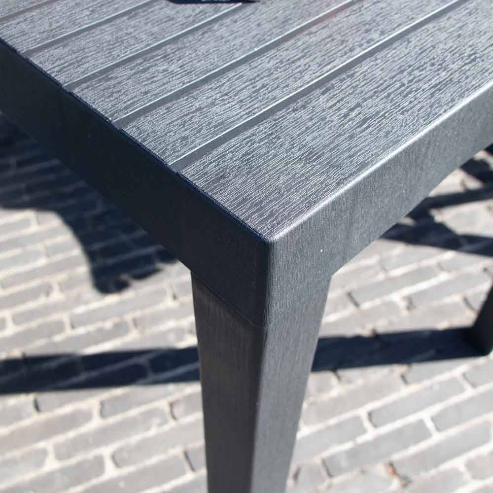 Wilsa Garden - Salon de jardin en résine anthracite 2 places CLUB - Imagen 5