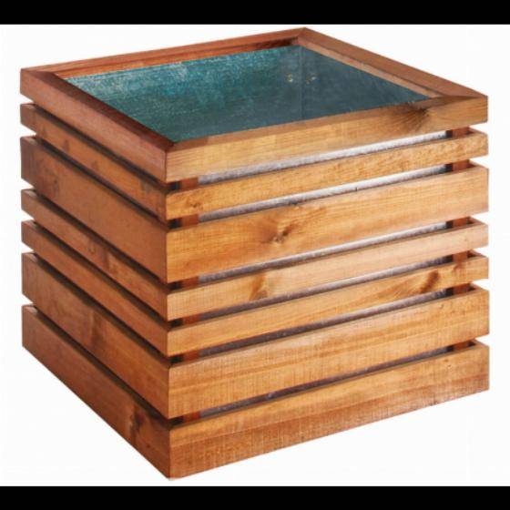 Jardipolys - Bac bois autoclave LIGN Z en pin - 143 L - 60 x 60 cm - teinté marron Jardipolys - Imagen 4