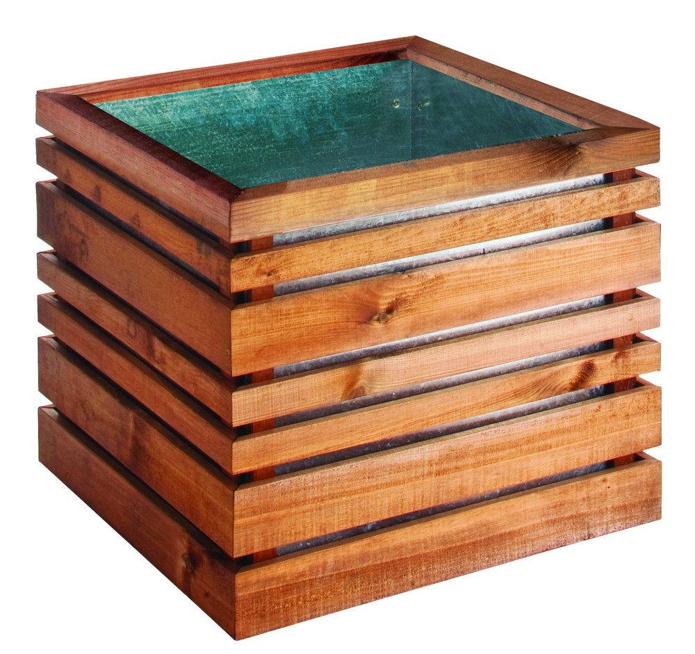 Jardipolys - Bac bois autoclave LIGN Z en pin - 143 L - 60 x 60 cm - teinté marron Jardipolys - Imagen 1
