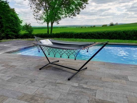 Jobek - Set METALIK GRAPHIK 300x140x95 cm Anthracite à Franges certifié 140x200 certifié FSC 100% JOBEK - Image 2