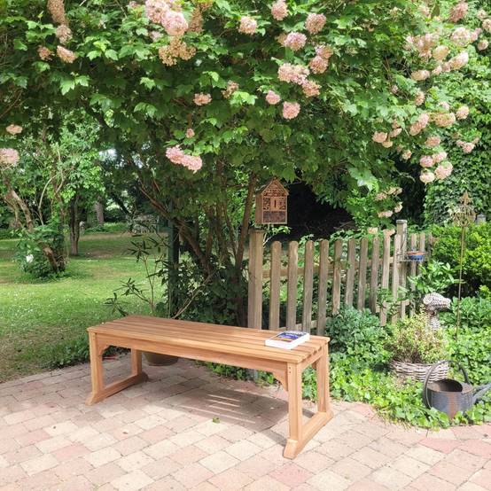 Banc en teck massif Wimbledon 140 cm (sans dossier) - TECK'Attitude - Image 5
