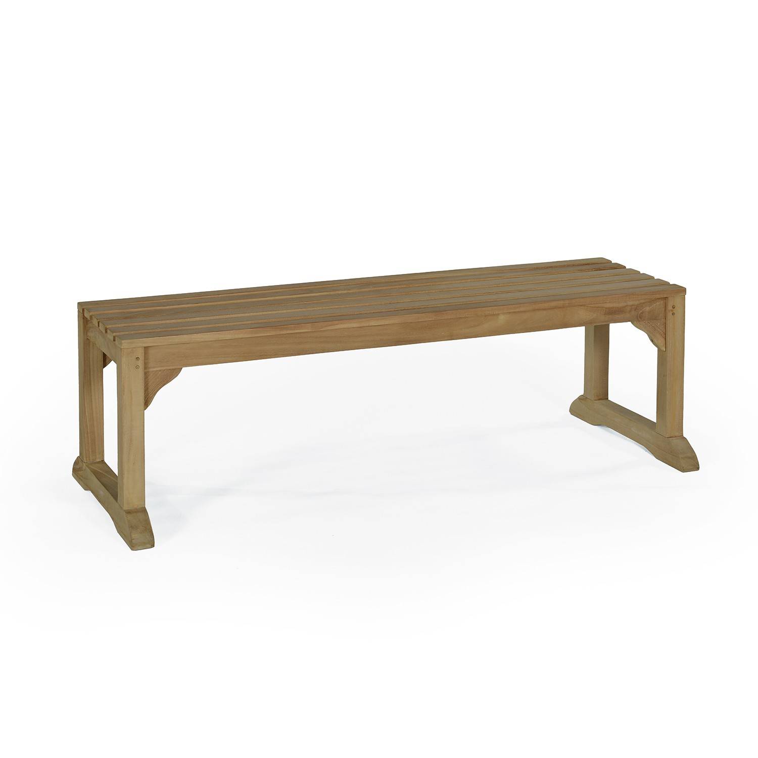 Banc en teck massif Wimbledon 140 cm (sans dossier) - TECK'Attitude - Image 1