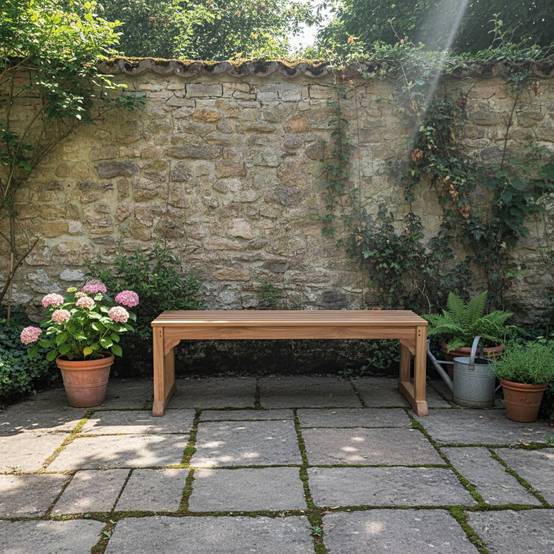 Banc en teck massif Wimbledon 140 cm (sans dossier) - TECK'Attitude - Image 7