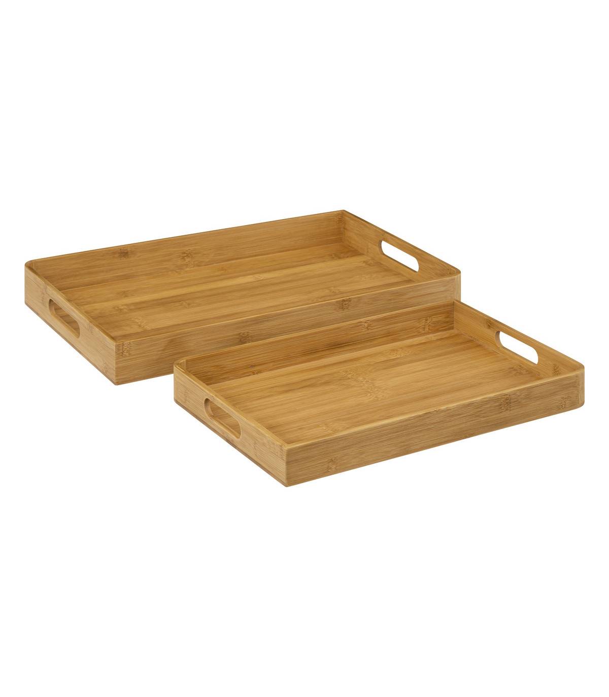 Set de 2 Plateaux de service en Bambou - Imagen 1