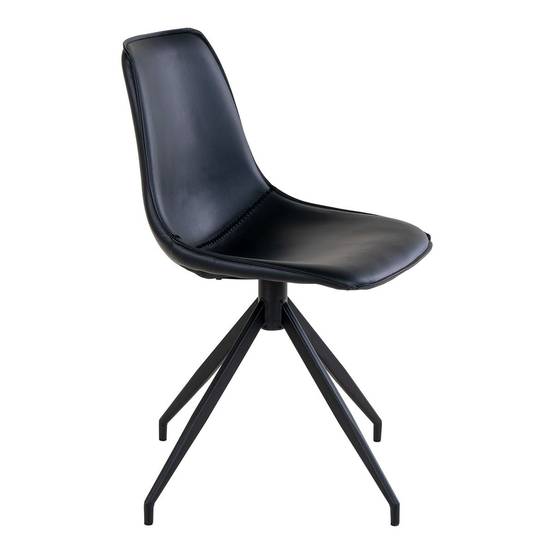 ALTOBUY - Lot de 2 Chaises Pivotantes Simili Cuir Noir - GOOP - Image 6