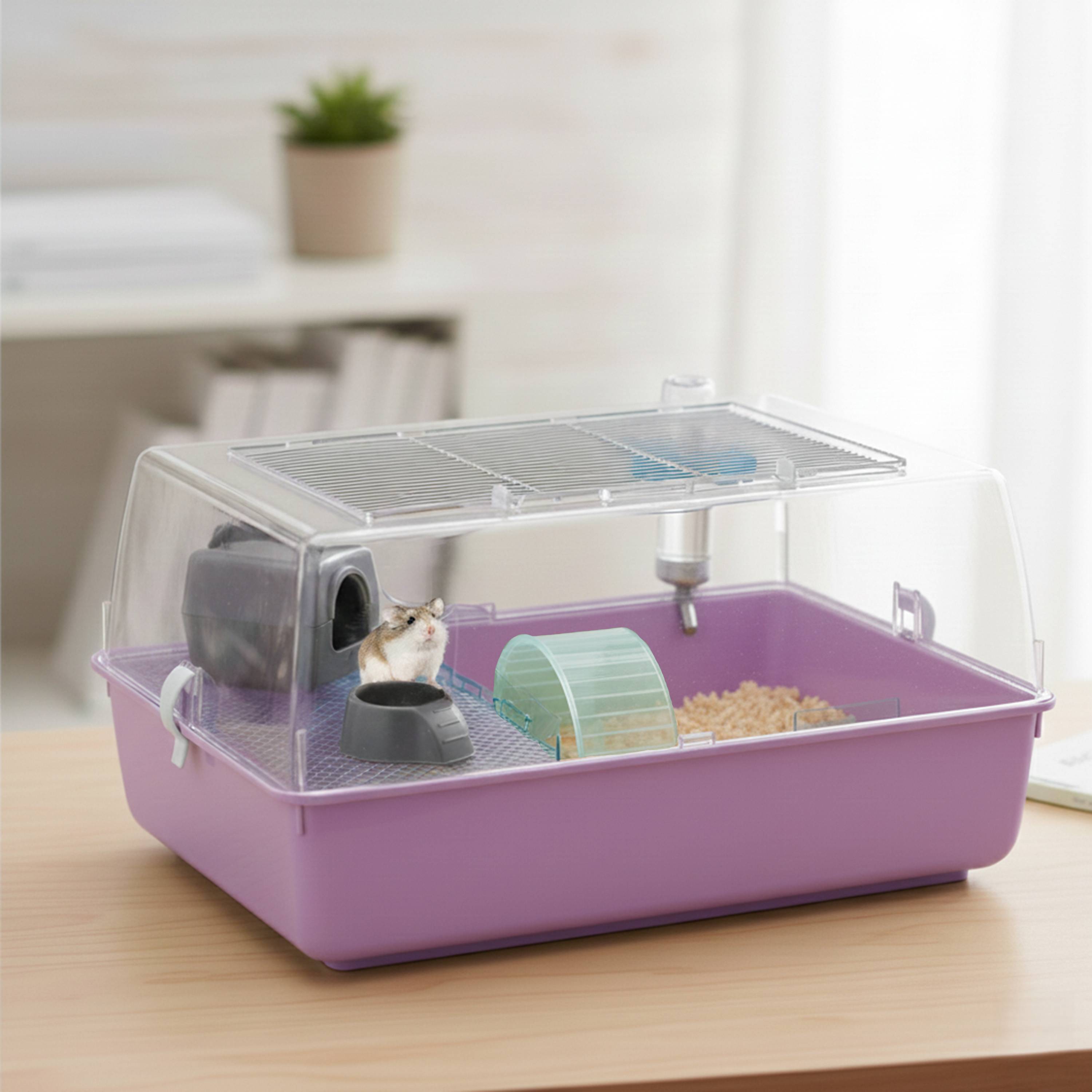 Ferplast - FERPLAST MINI DUNA HAMSTER Cage pour Rongeurs pour Hamsters, Souris, en Plastique, Accessoires inclus : Mangeoire, Abreuvoir, Étagère, Maison, - Imagen 4