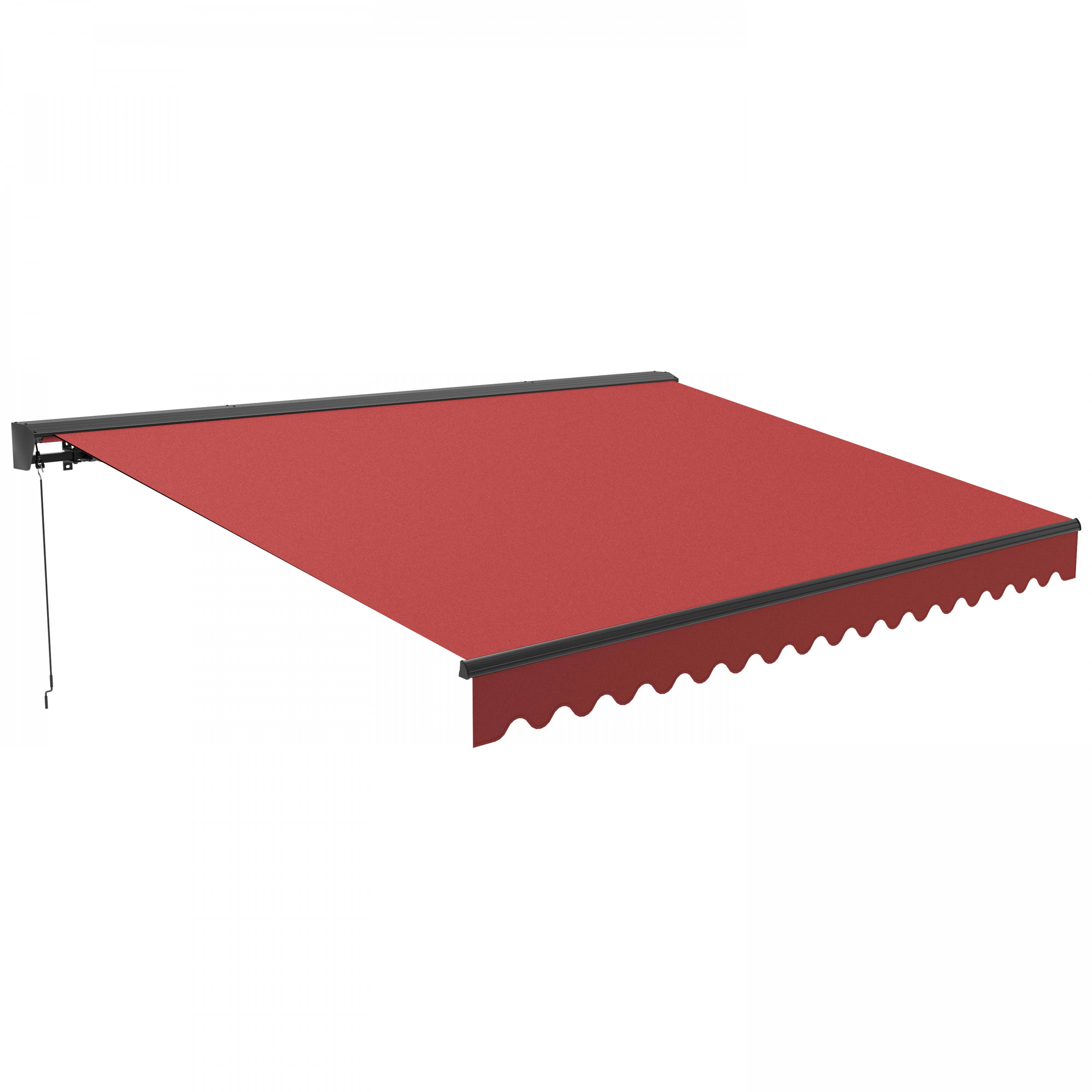 Oviala - Store banne semi-intégral 2,5x2m en aluminium rouge Brehat - Oviala - Imagen 1