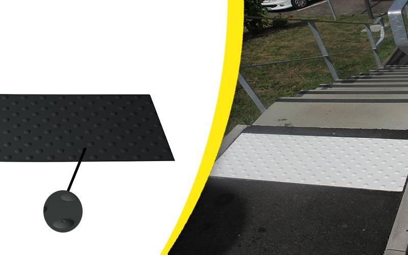 Bande éveil de vigilance extérieur adhésive Waccess WATTELEZ 400x815 mm - Gris - 630058GADHEXT