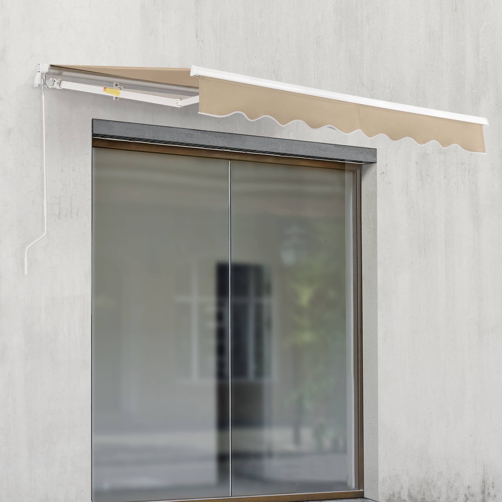Store Banne Bitonto avec Manivelle 350 x 250 cm Beige [en.casa] - Image 4