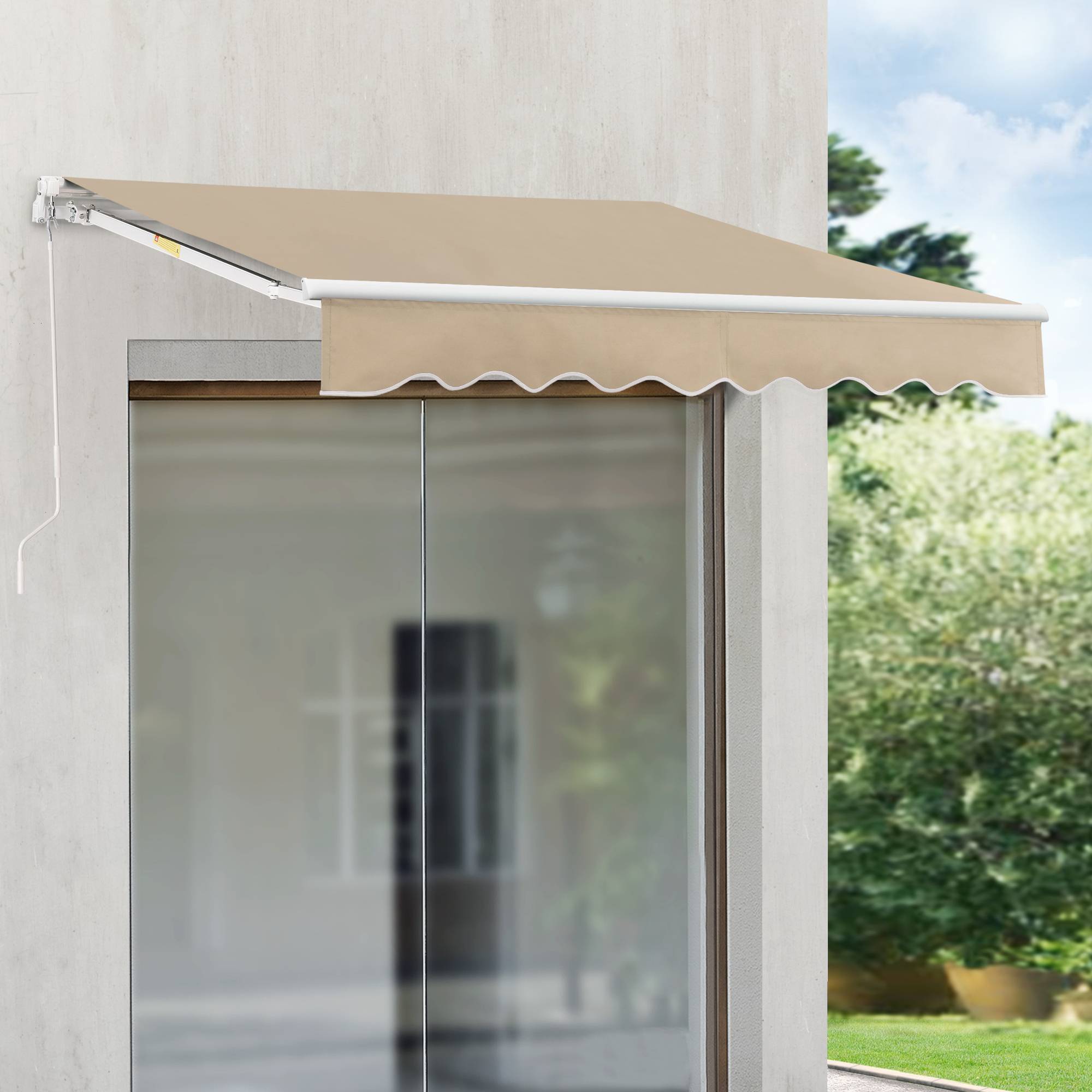 Store Banne Bitonto avec Manivelle 350 x 250 cm Beige [en.casa] - Image 3