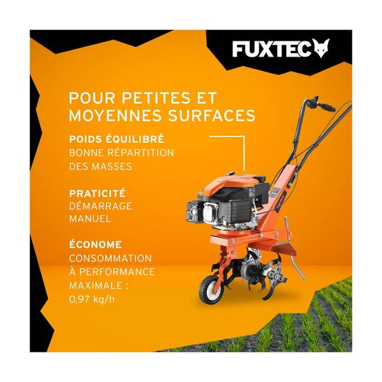 FUXTEC - Motoculteur thermique - FUXTEC FX-AF1139 - 139cm3 motobineuse largeur 36cm - Image 4