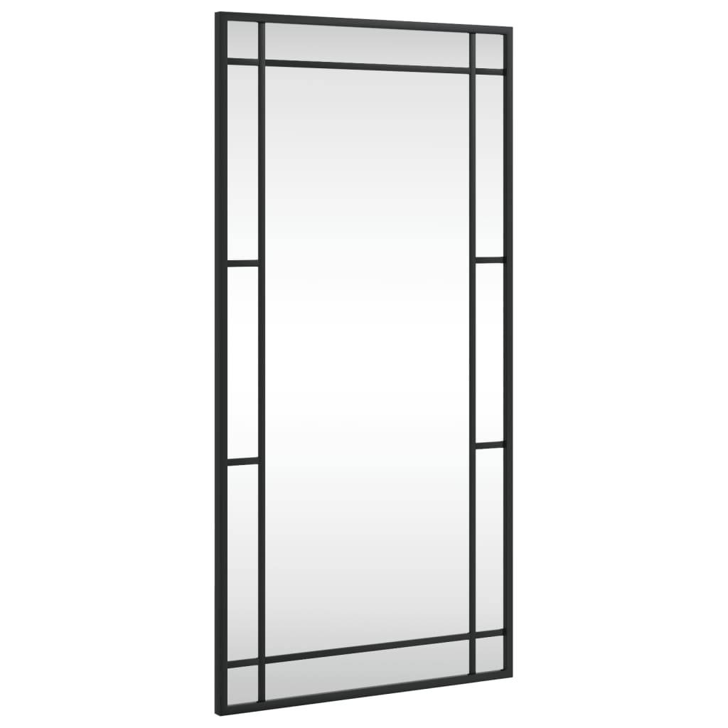 Maison Chic - Miroir mural - Miroir décoratif noir 40x80 cm rectangulaire fer - Image 1