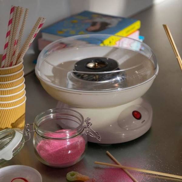 Livoo - Machine a Barbe a Papa  - LIVOO - DOM468C - 450W - Cuve et couvercle amovibles - Cuillere doseuse et 10 sticks en bambou inclus - Image 4