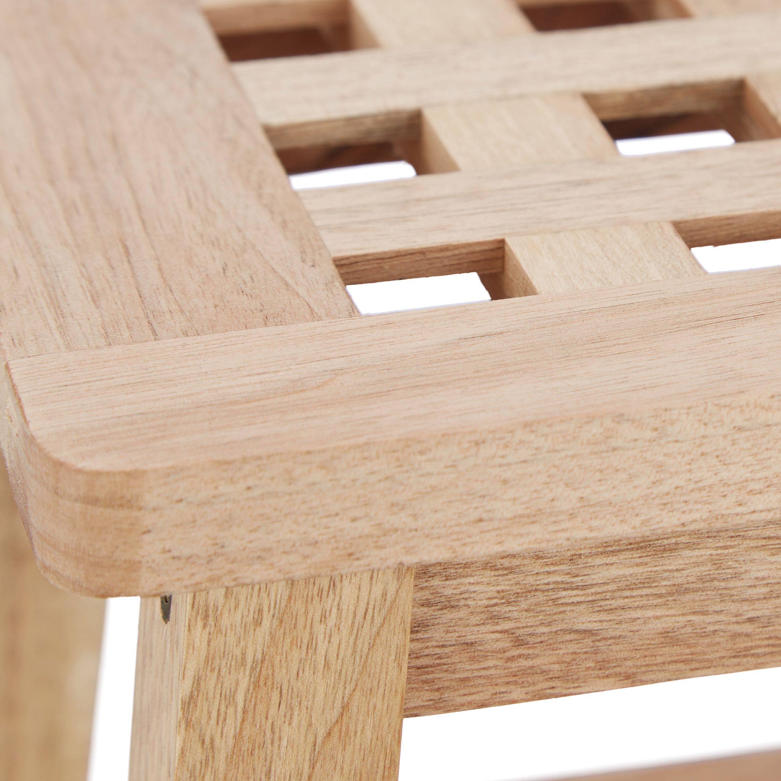 Helloshop26 - Tabouret repose-pied en bois support pour pot de fleurs et plantes en noyer - Imagen 2