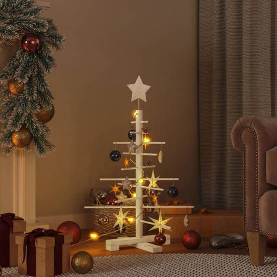 ComfortXL - Sapin de Noël en bois de pin décoratif à personnaliser pour fêtes intérieur 75 cm – ComfortXL Outdoor Living - Image 1