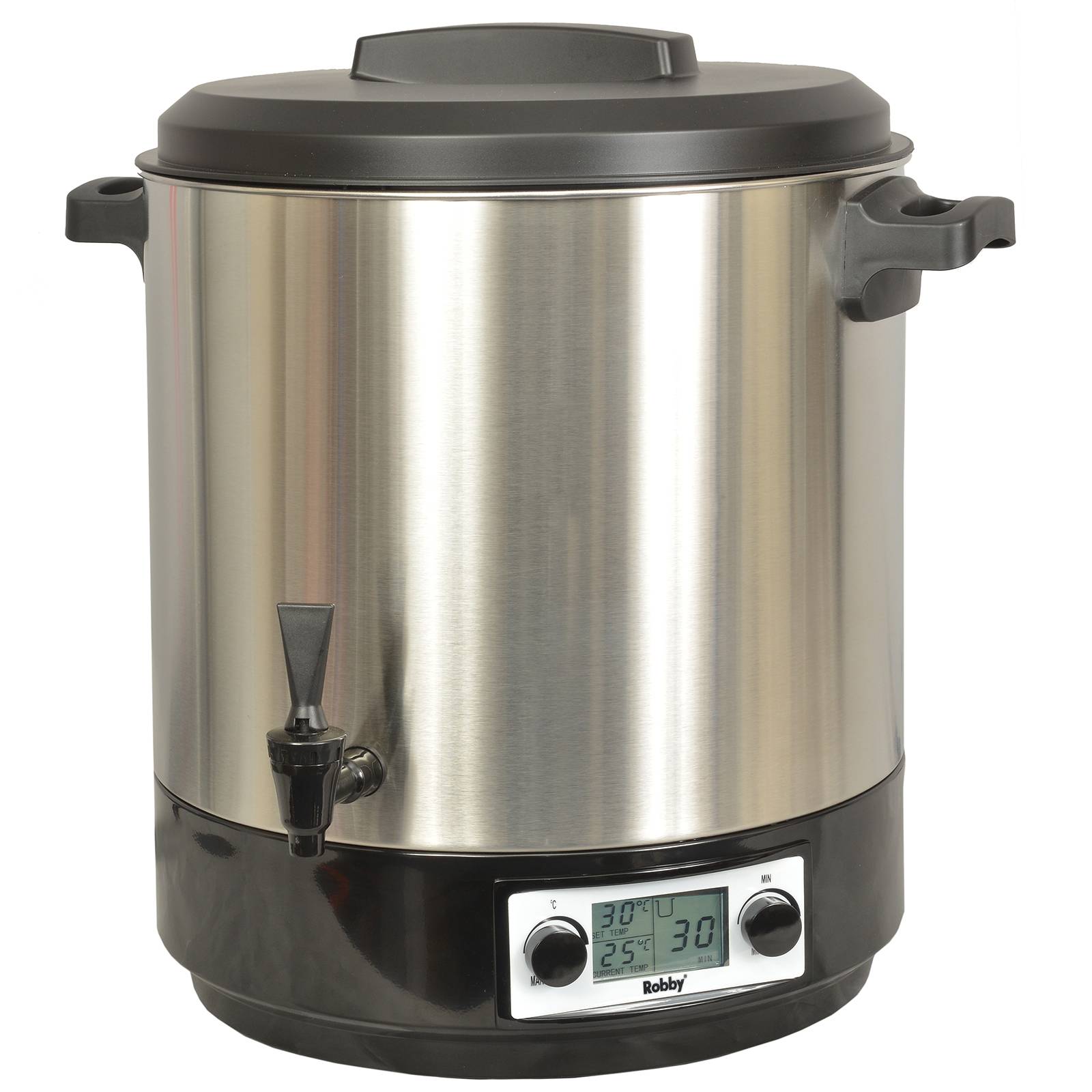 Robby - Stérilisateur de bocaux électrique cuve inox avec écran lcd robinet et minuteur 31l 2000w STERI PRO INOX XL LCD Robby - Imagen 1