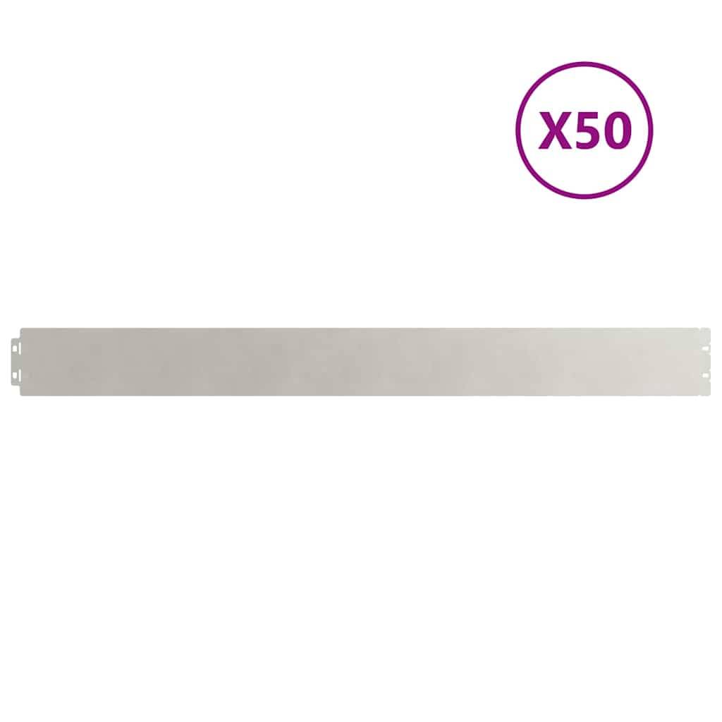ComfortXL - Bordure Jardin Acier Inoxydable Délimitation Pelouse Chemins 103x10cm Argent - ComfortXL Outdoor Living - Image 2