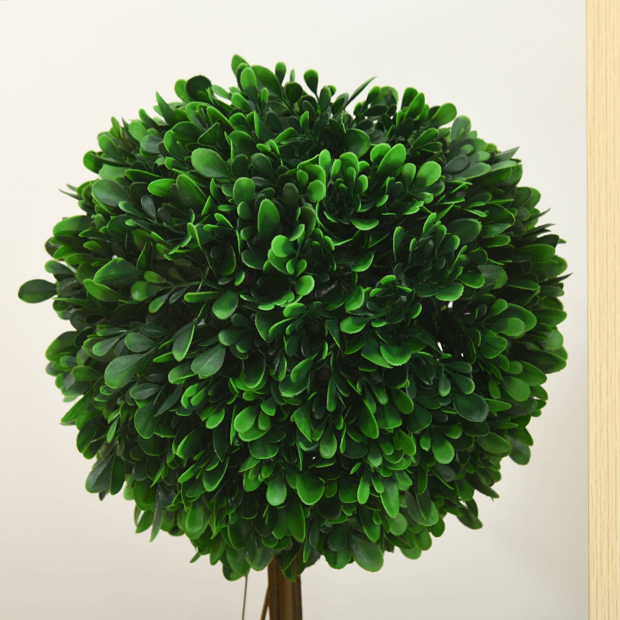 Ensemble de 2 arbustes de buis artificiels, comprenant de la mousse artificielle et 1 pot, 28 cm x 28 cm x 60 cm, vert - Image 9