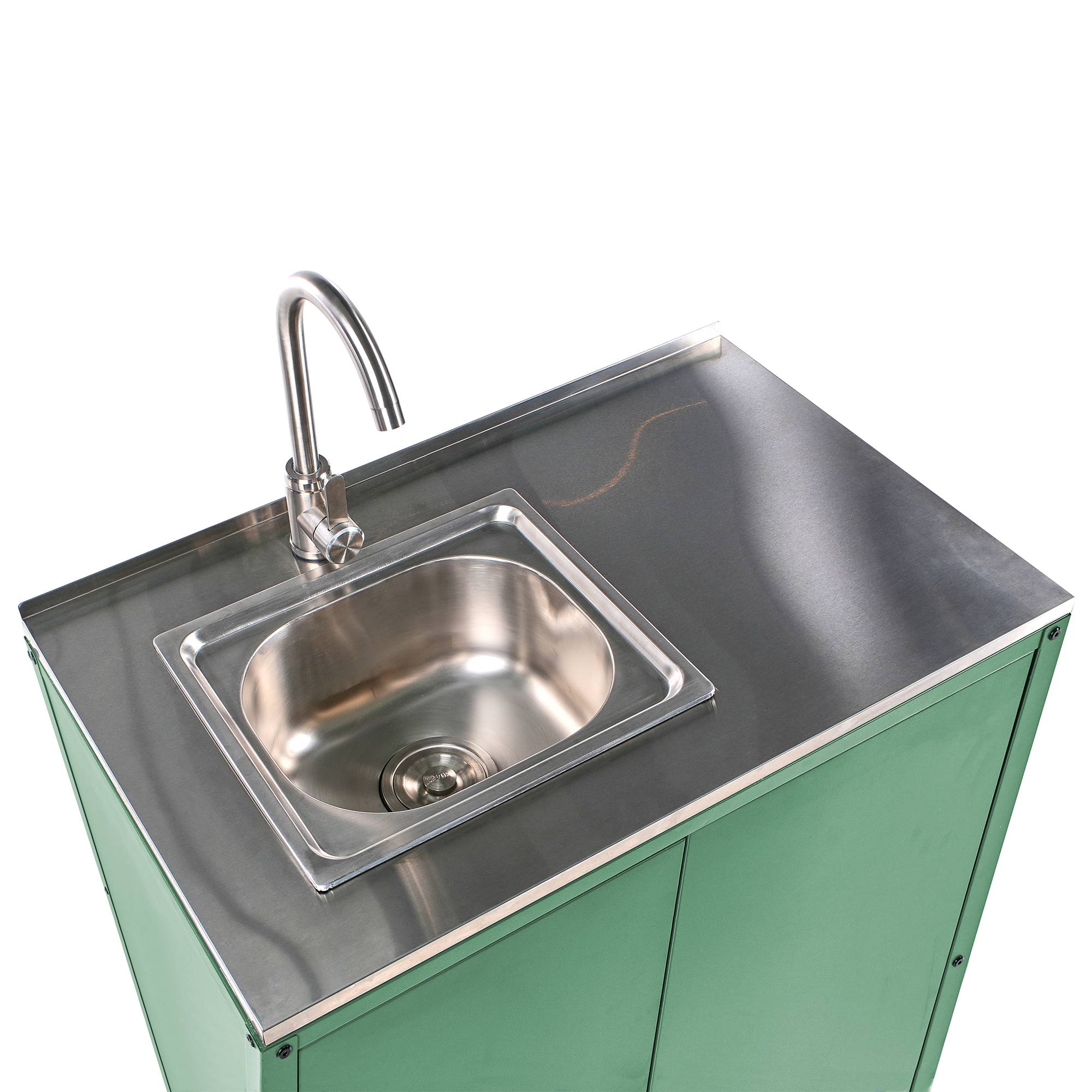 Beliani - Cuisine de jardin Acier Vert VILAMA - 80x50x90- Beliani - Image 7