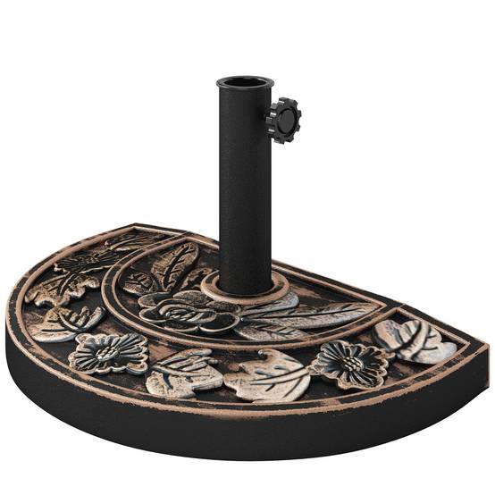 ComfortXL - Demi Pied de Parasol Mural en Résine pour Balcon Fixation Manivelle 50x31cm Bronze - ComfortXL Outdoor Living - Image 2