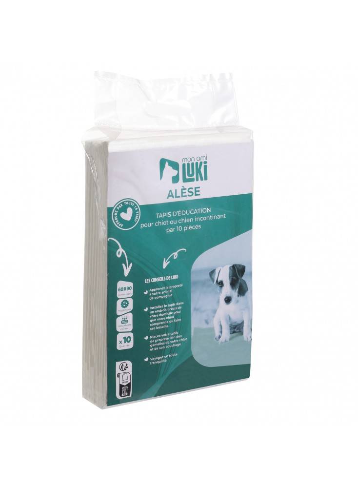 Tapis d'education - tres absorbant BLANC taille 90x60CM - Mon Ami Luki - Image 2