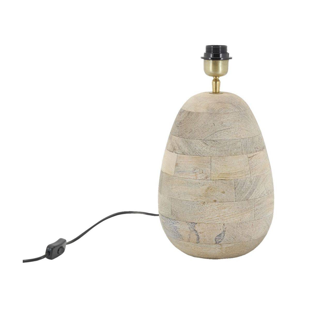 Aubry Gaspard - Pied de lampe ovale en manguier - Imagen 1