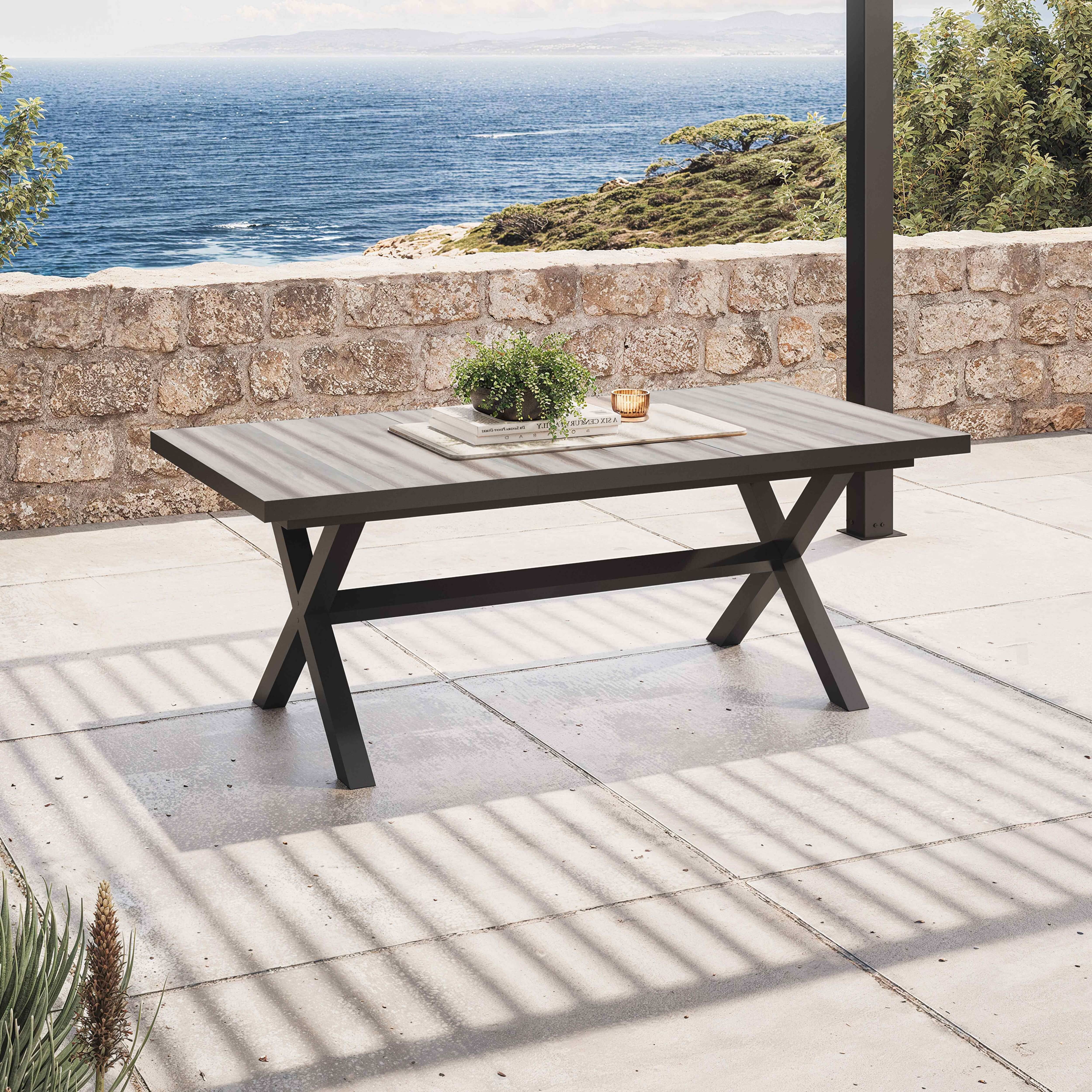 Oviala - Table extensible 10 places en céramique et aluminium Tivoli - Oviala - Imagen 3