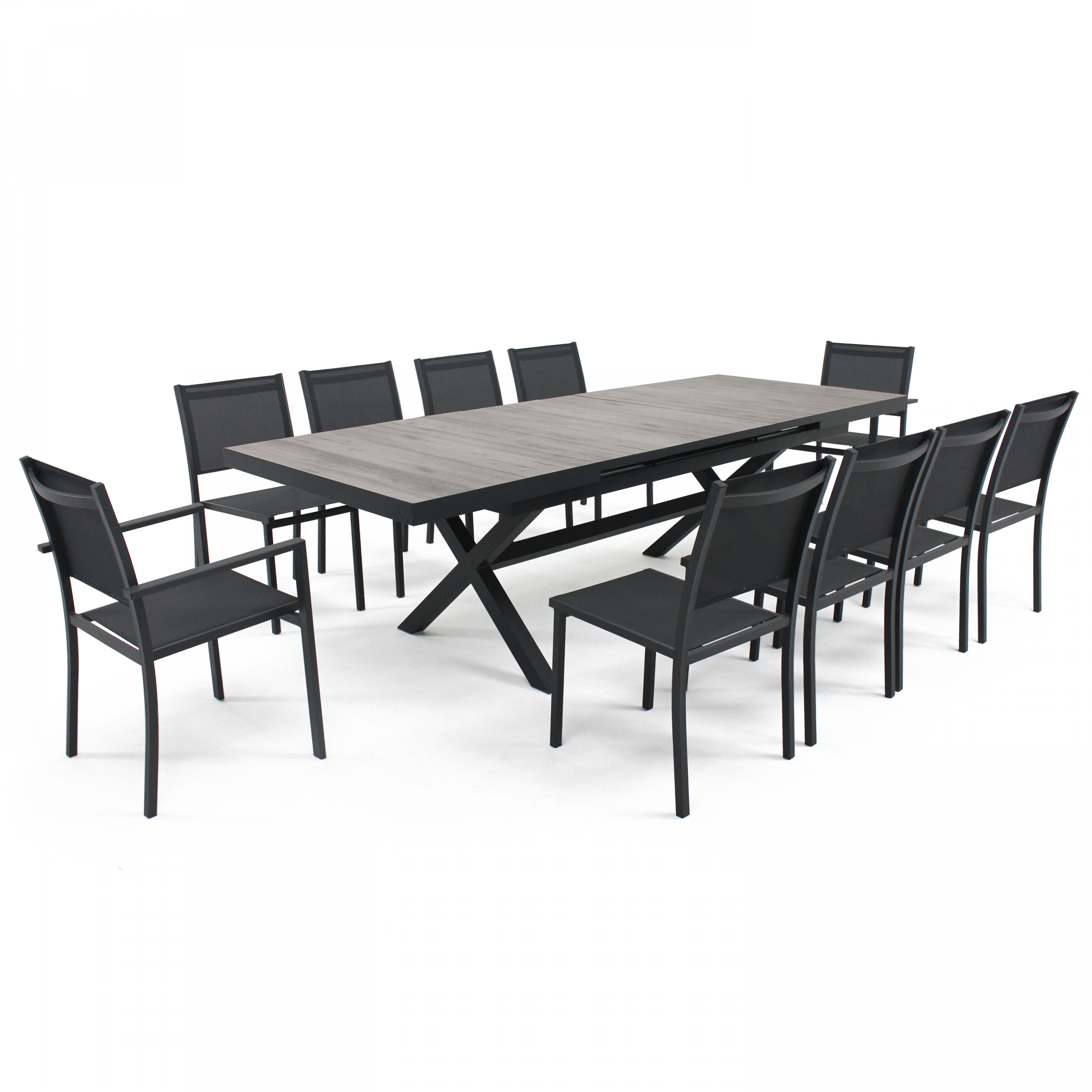 Oviala - Table extensible 10 places en céramique et aluminium Tivoli - Oviala - Imagen 6