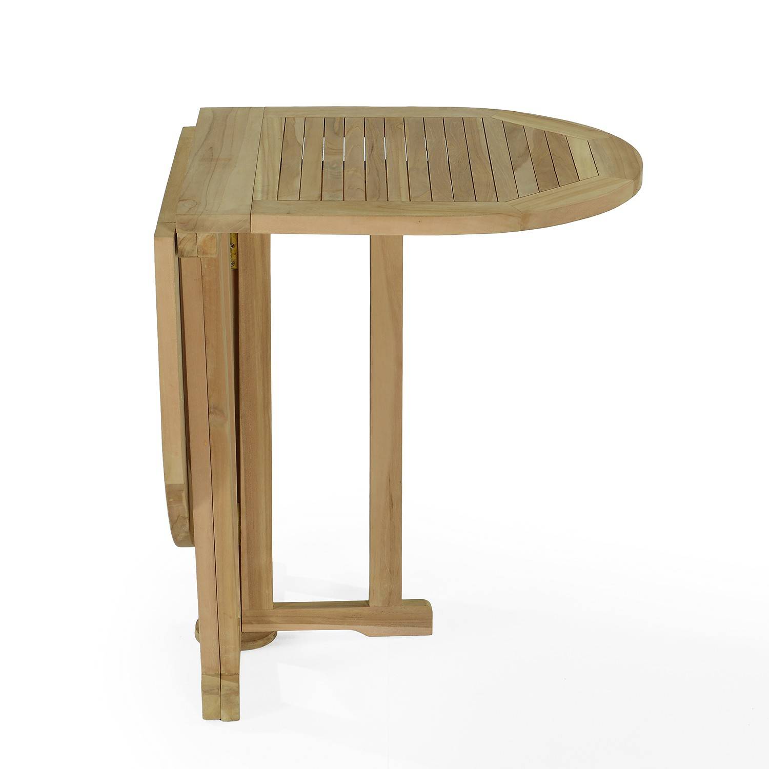 Table pliante ovale en teck massif Manoï pour balcon - TECK'Attitude - Imagen 6
