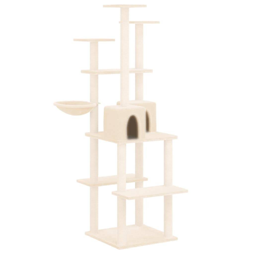 Vidaxl - Arbre à chat avec griffoirs en sisal Crème 167 cm vidaXL 171609 - Imagen 2