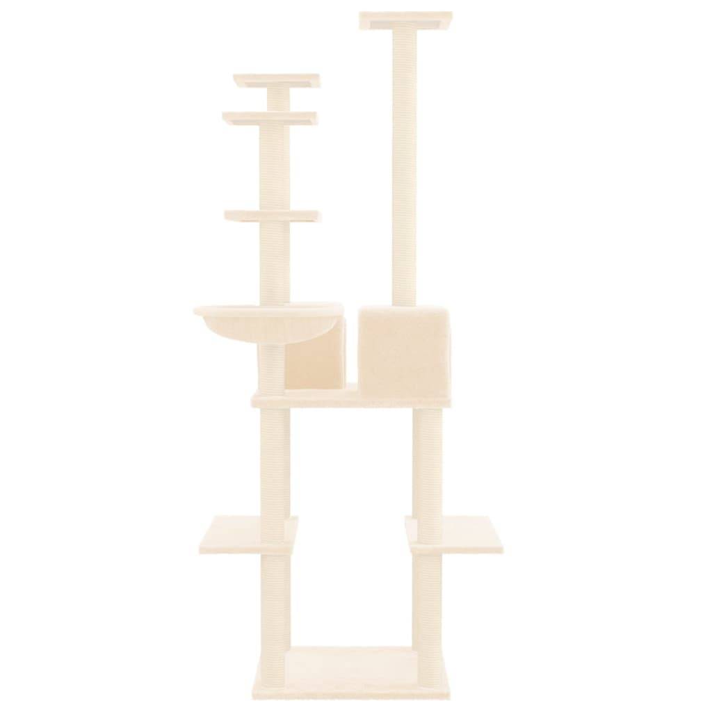 Vidaxl - Arbre à chat avec griffoirs en sisal Crème 167 cm vidaXL 171609 - Imagen 5