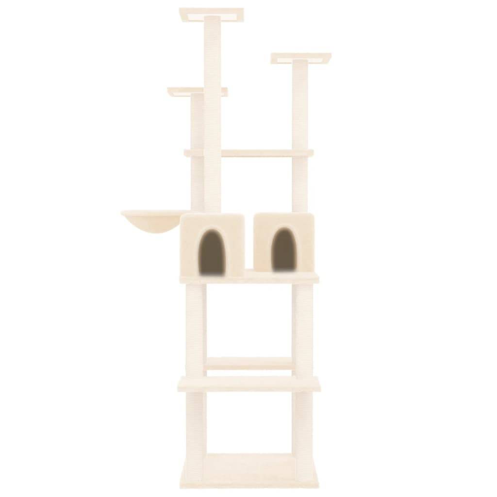Vidaxl - Arbre à chat avec griffoirs en sisal Crème 167 cm vidaXL 171609 - Imagen 7