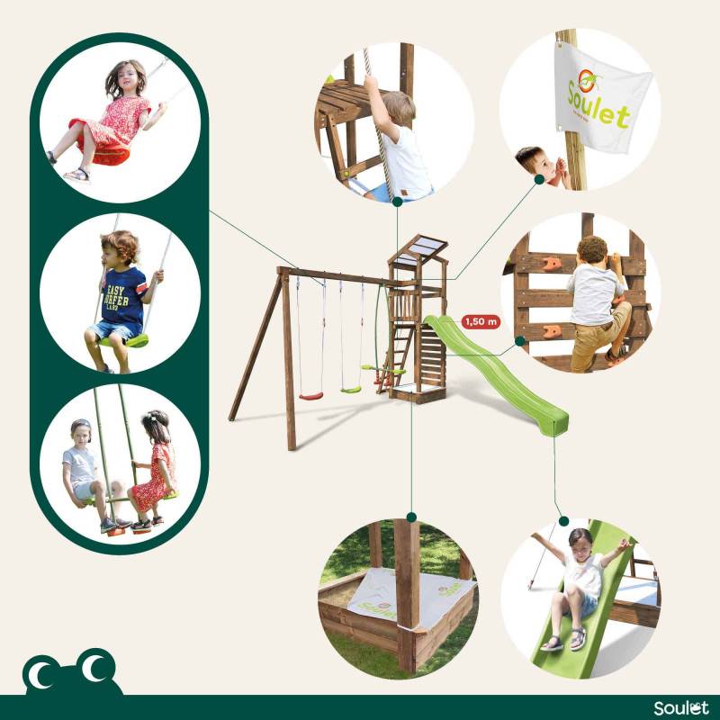 Soulet - Aire de jeux avec toboggan HAPPY SWING 150 - Image 10