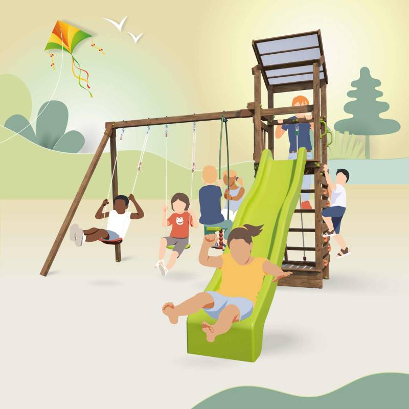 Soulet - Aire de jeux avec toboggan HAPPY SWING 150 - Image 9